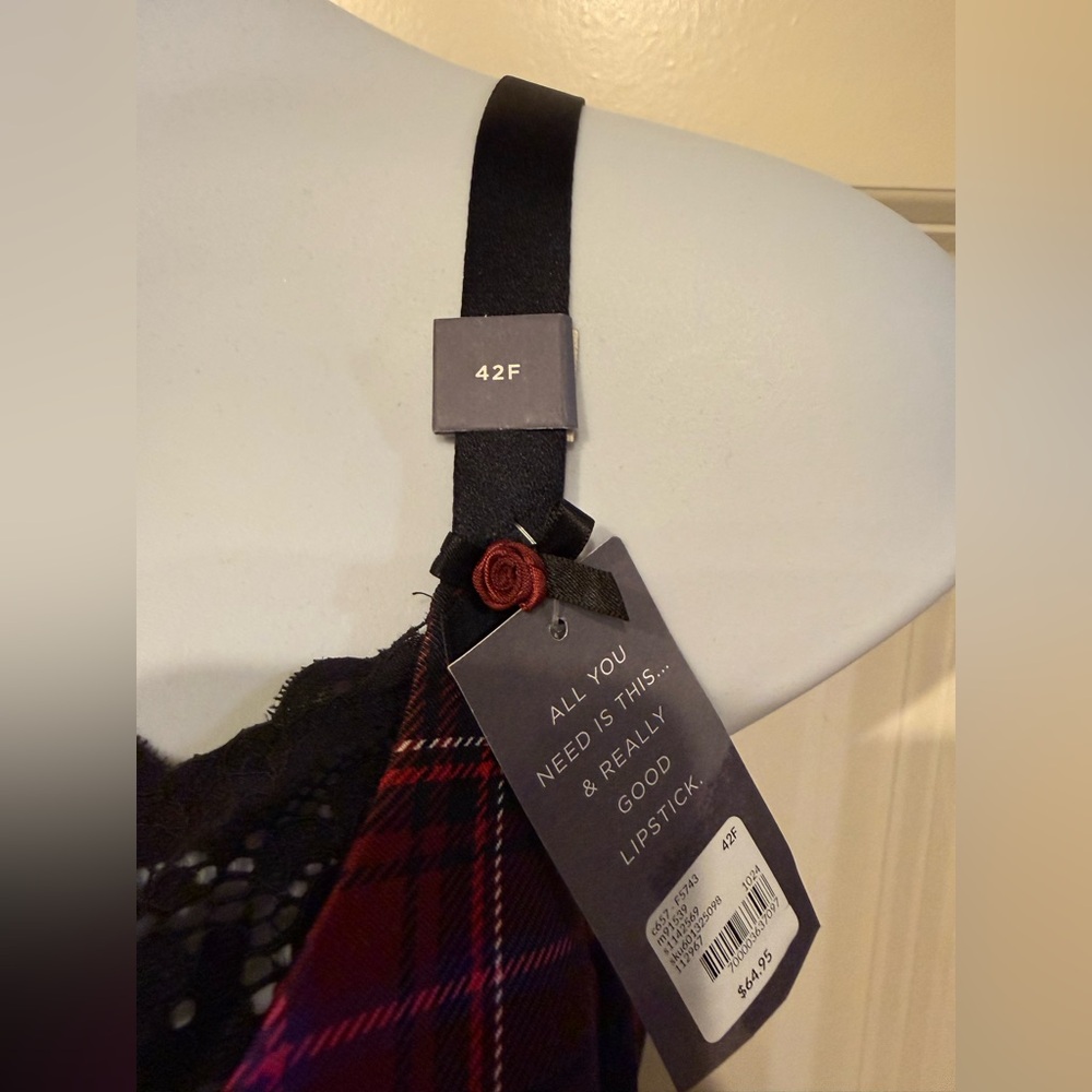 Lane Bryant Holiday Christmas Seasonal Hylander Plaid Lace Women's Lingerie Set - Picture 11 of 15